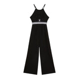 Patrizia Pepe Tuta Intera Tinta Unita A Bretelline per Bambina 7T0021 NERO PATRIZIA PEPE 