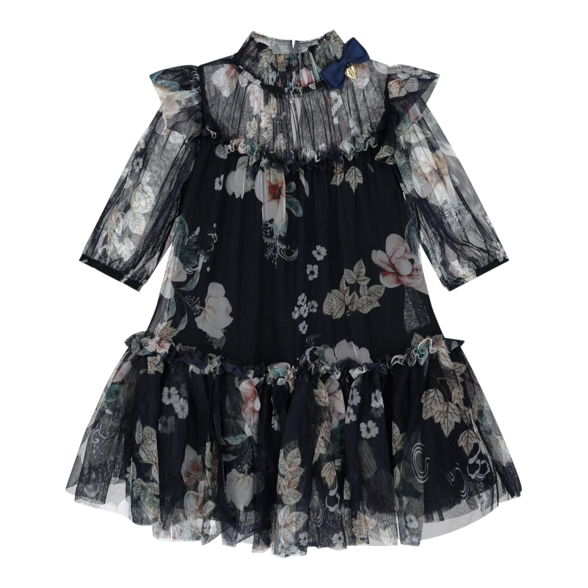 ANGEL'S FACE abito mezza manica tinta unita con tulle Blu per Bambina MYRTLE BLU ANGEL'S FACE 