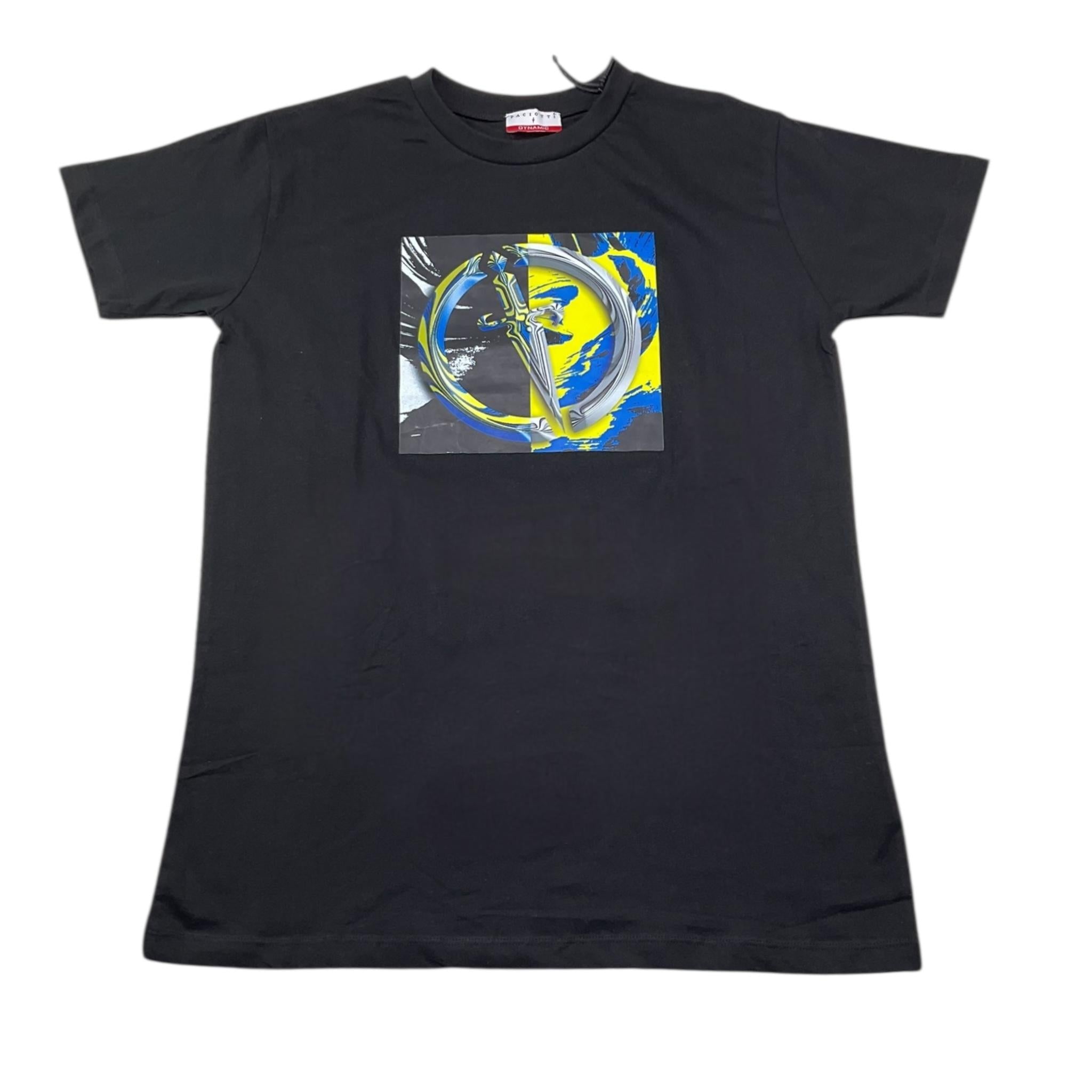 Cesare Paciotti T-Shirt Tinta Unita Girocollo con Stampa per Bambino TSP5107J NERO CESARE PACIOTTI 