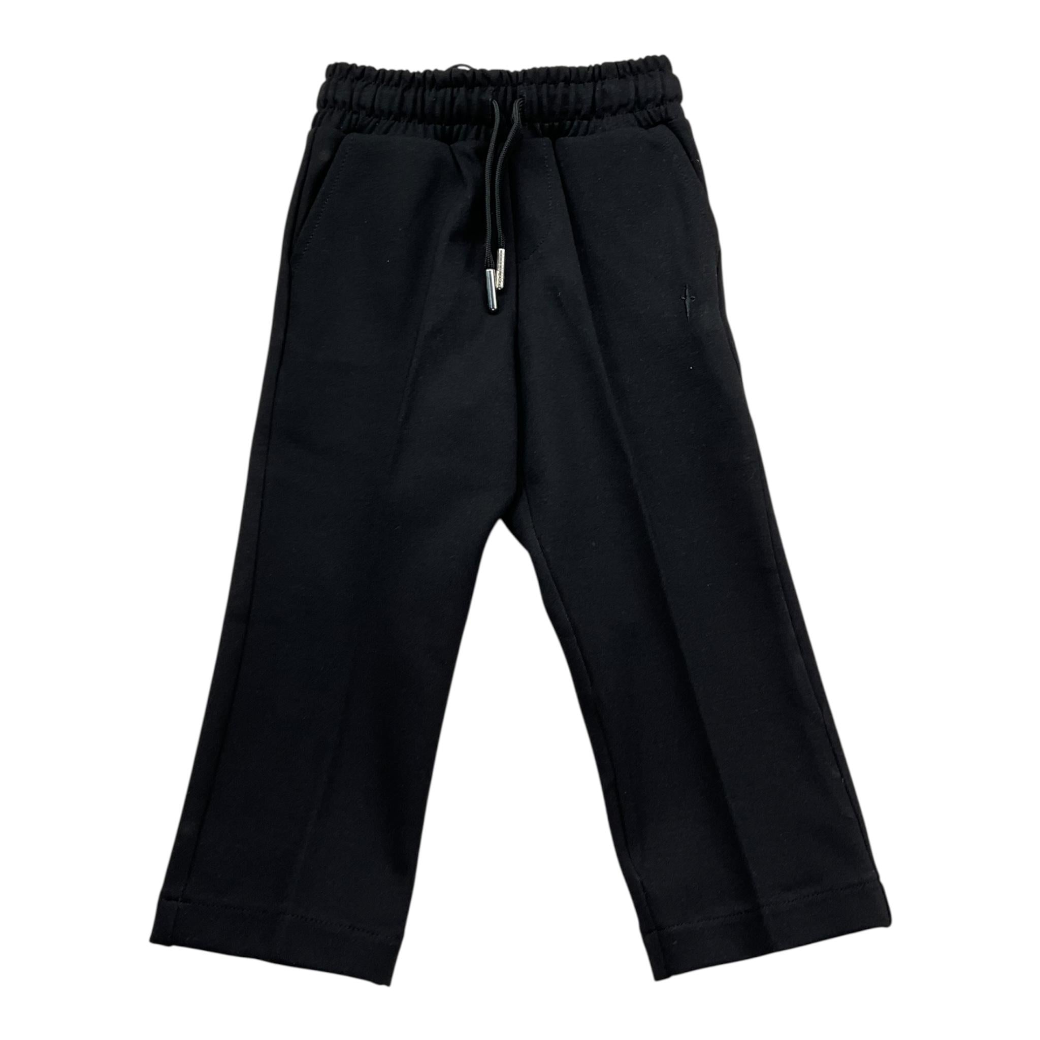 Cesare Paciotti Pantalone Tinta Unita con Elastico In Vita per Bambino PFP5151BJ NERO CESARE PACIOTTI 