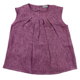Das ärmellose Baby-Shirt „The Owl“ in einfarbigem Rot