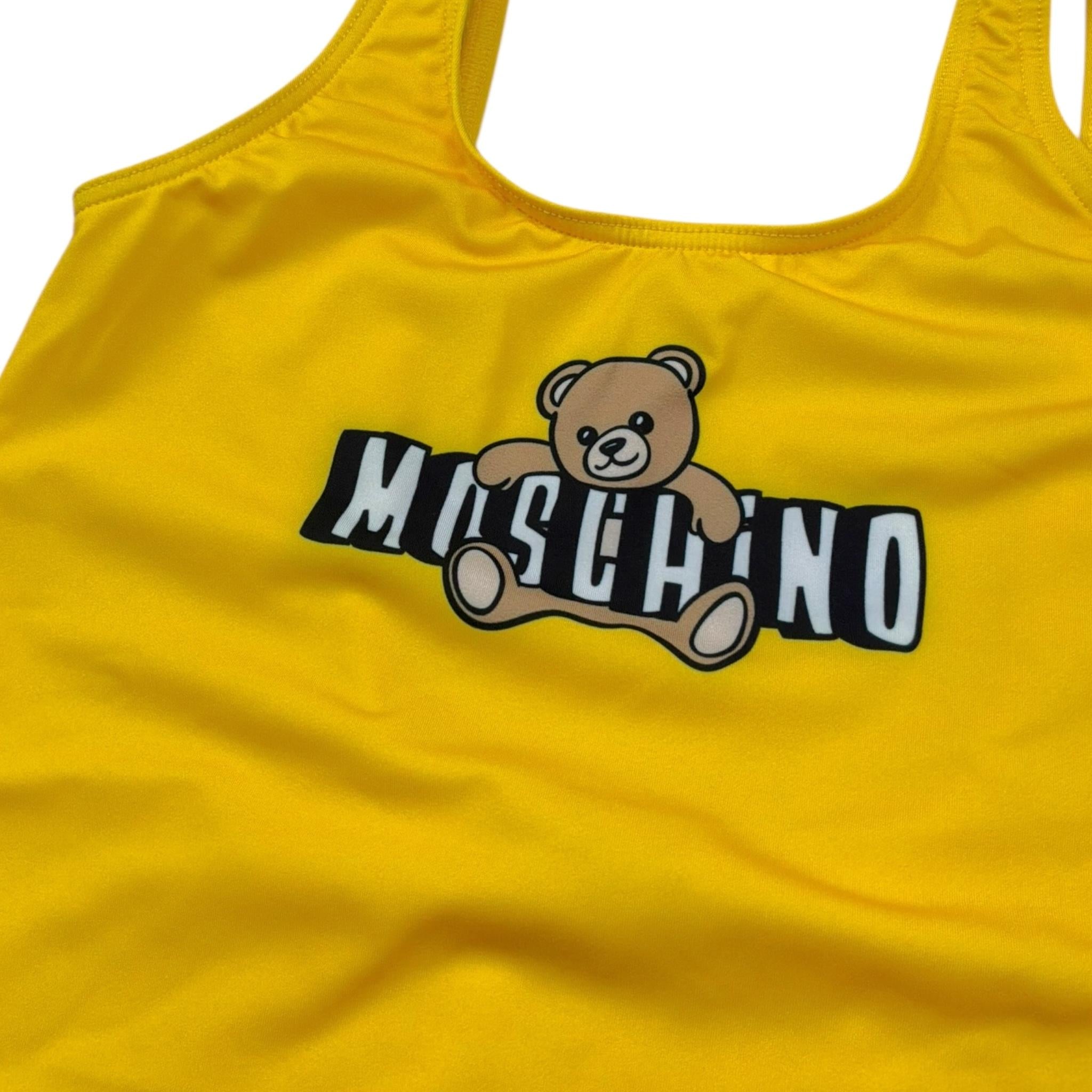 Moschino Costume Intero Tinta Unita con Stampa per Bambina H2L00B GIALLO MOSCHINO 