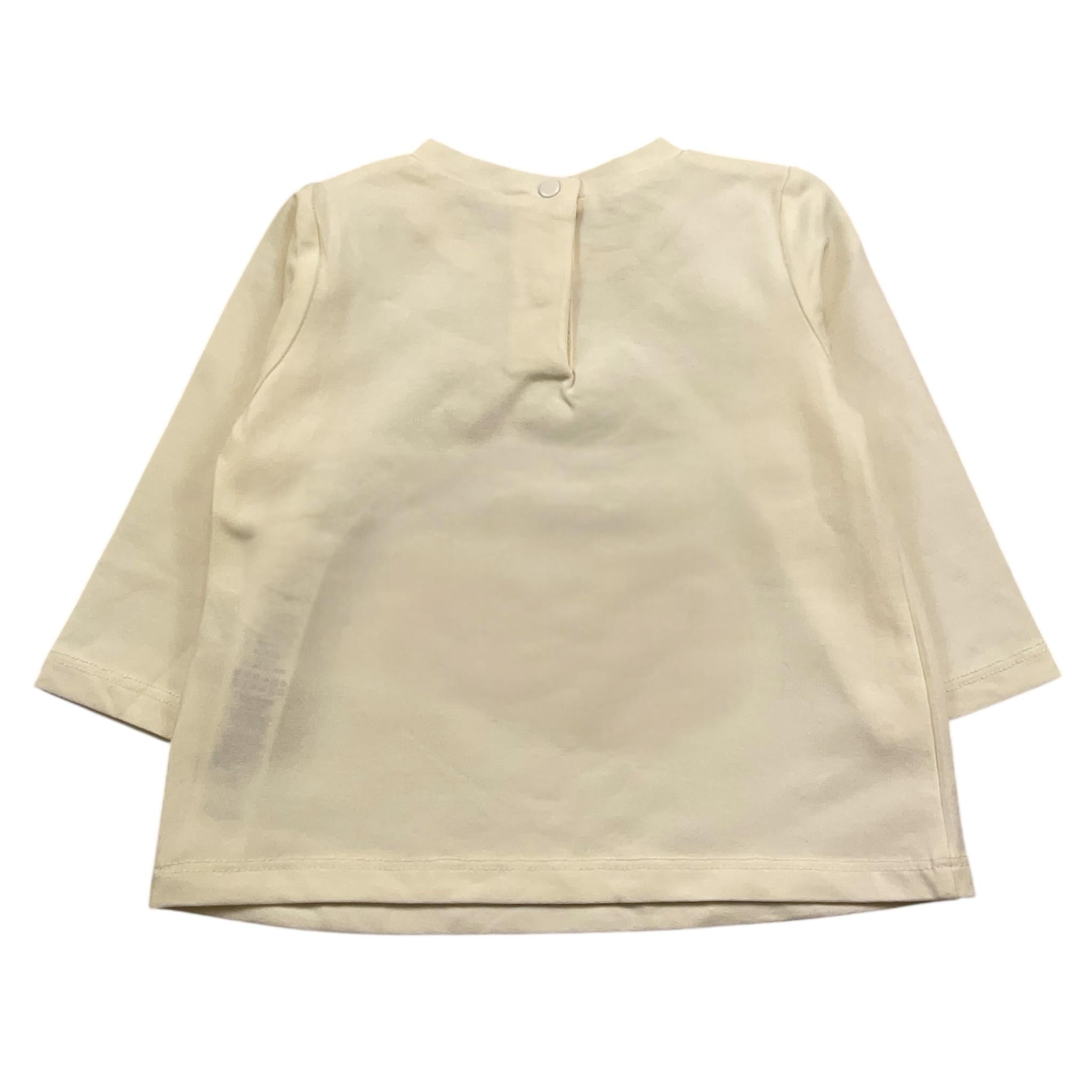 LIU JO shirt girocollo tinta unita cn stampa brillantinata Panna per Neonata HF4042 PANNA LIU JO 