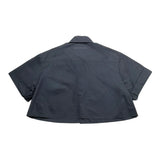 Maison Margiela Shirt Modell Crop Halbarm Einfarbig Schwarz Für Mädchen