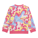 GUESS felpa chiusa girocollo stampa fantasia Fuxia per Neonata K4YQ05KA6R3 FUXIA GUESS 