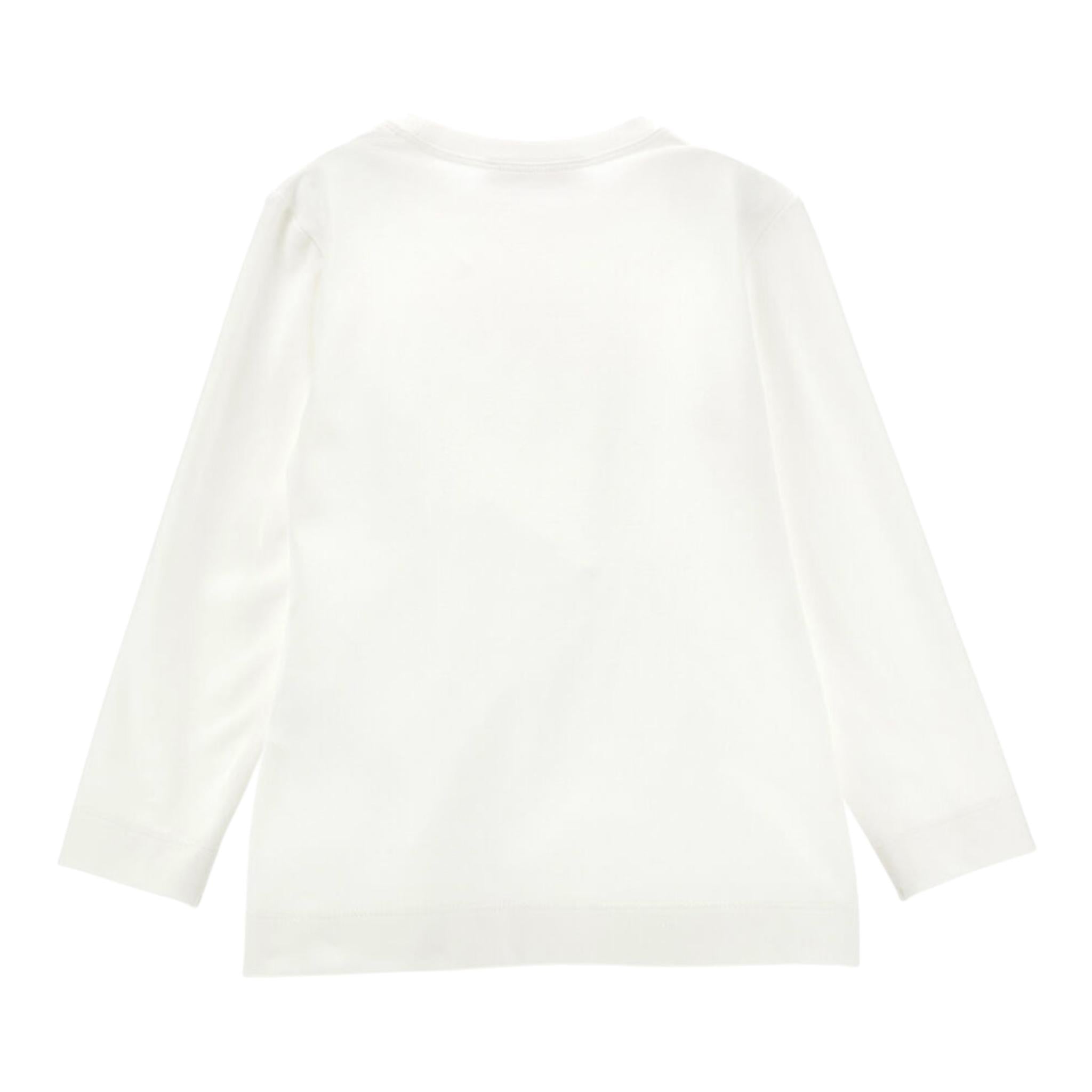 Monnalisa Shirt Girocollo Tinta Unita con Stampa per Neonata 19D632N BIANCO MONNALISA 