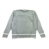 Nupkeet Einfarbiger Pullover mit Stickerei und V-Ausschnitt Grau für Jungen