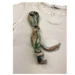 M+E' T-Shirt Girocollo Tinta Unita con Foulard per Bambino UEM0585 PANNA M+E' 