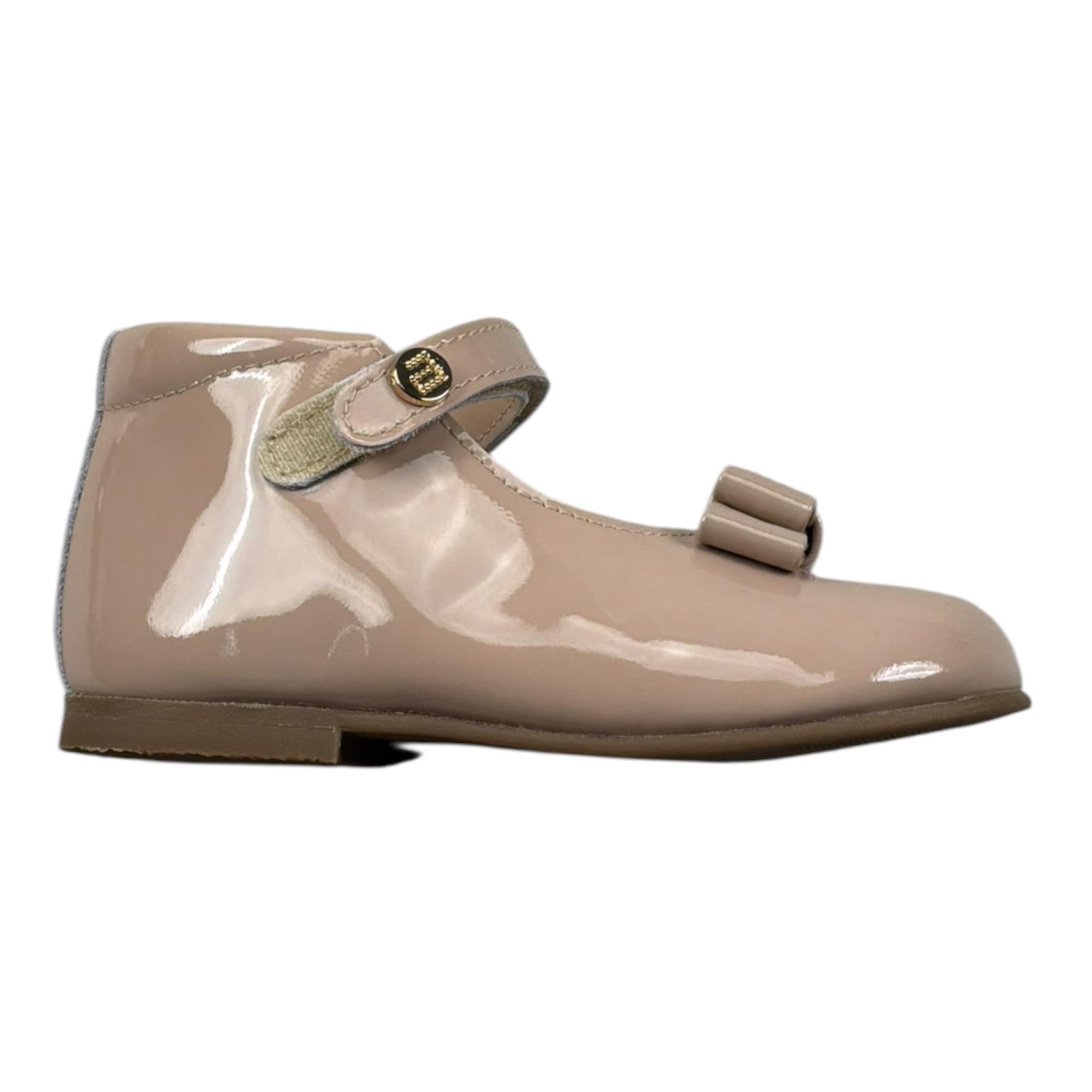 Andanines Sandali Tinta Unita Lucidi per Bambina 221171J BEIGE ANDANINES 