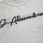 DANIELE ALESSANDRINI maglia girocollo tinta unita con stampa Bianco per Bambino 1231W00049X BIANCO DANIELE ALESSANDRINI 