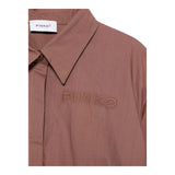 Pinko Camicia Manica Lunga Tinta Unita con Log per Bambina KFCA004 TERRA PINKO 