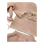 MAC ILUSIO'N completi 4 pezzi maglia-culotte-cappello-babbucce tinta unita Rosa per Neonata 9428 ROSA MAC ILUSIO'N 