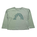 LOSAN shirt girocollo tinta unita con stampa Verde acqua per Bambina 51032941022015J VERDE ACQUA LOSAN 