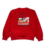 Daniele Alessandrini Rundhals-Sweatshirt einfarbig mit rotem Aufdruck für Kinder