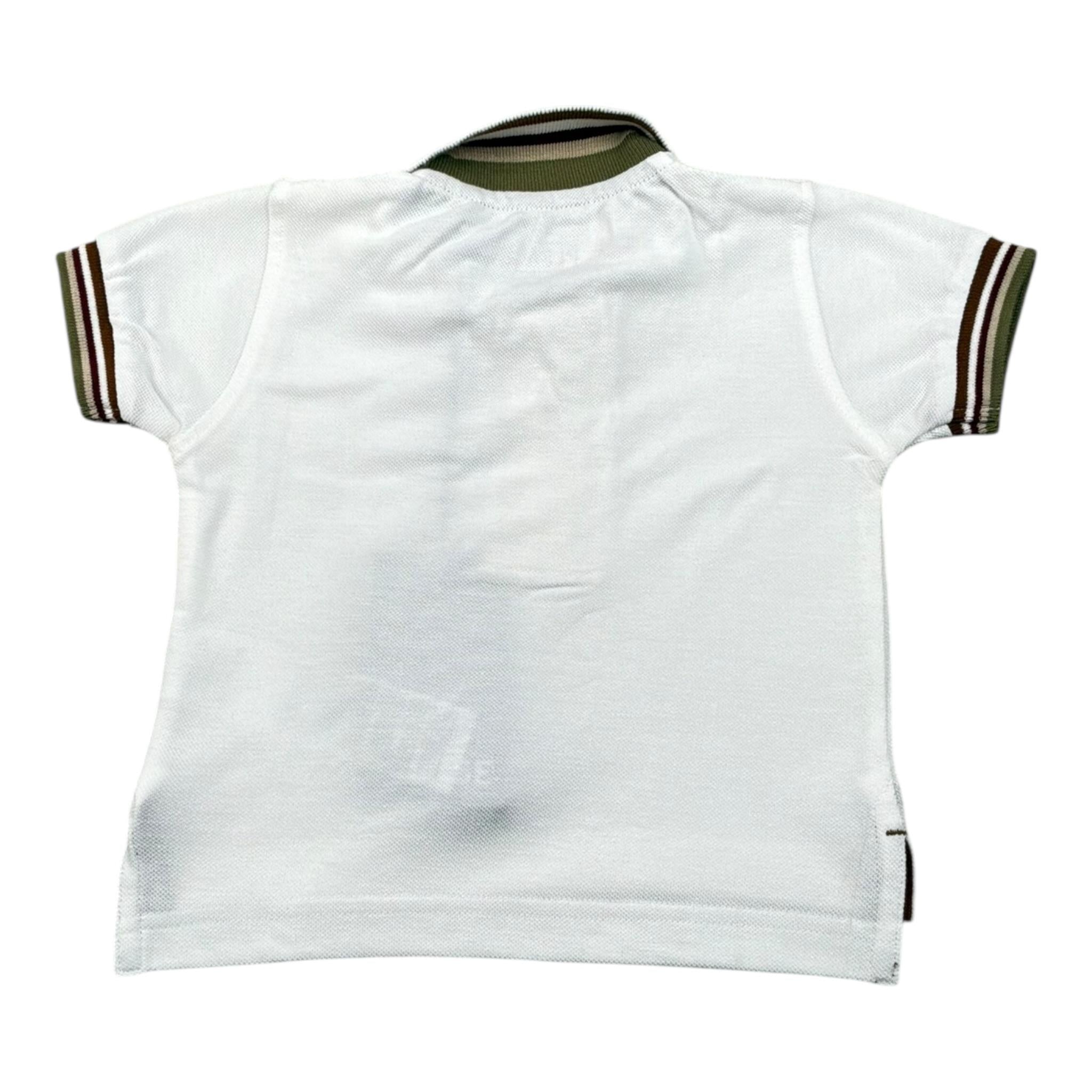Please Polo Mezza Manica Tinta Unita  per Neonato ME02280B71 BIANCO PLEASE 