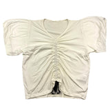 Vicolo T-Shirt Giocollo Einfarbig mit Spitze Creme für Mädchen