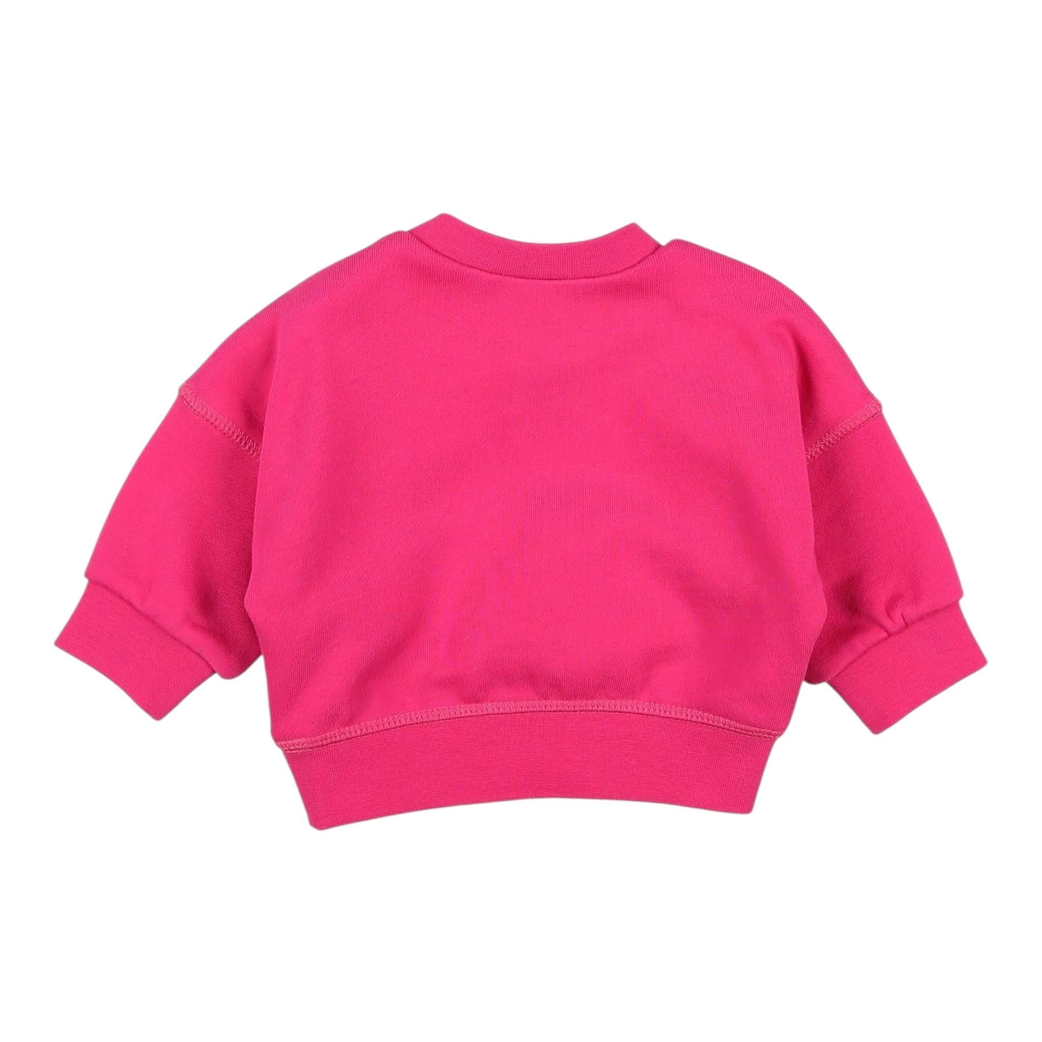 DSQUARED2 felpa chiusa girocollo tinta unita Fuxia per Neonata DQ1799 FUXIA DSQUARED2 