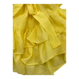 I Do – Gelbes, einfarbiges Kleid mit Rüschen für Mädchen