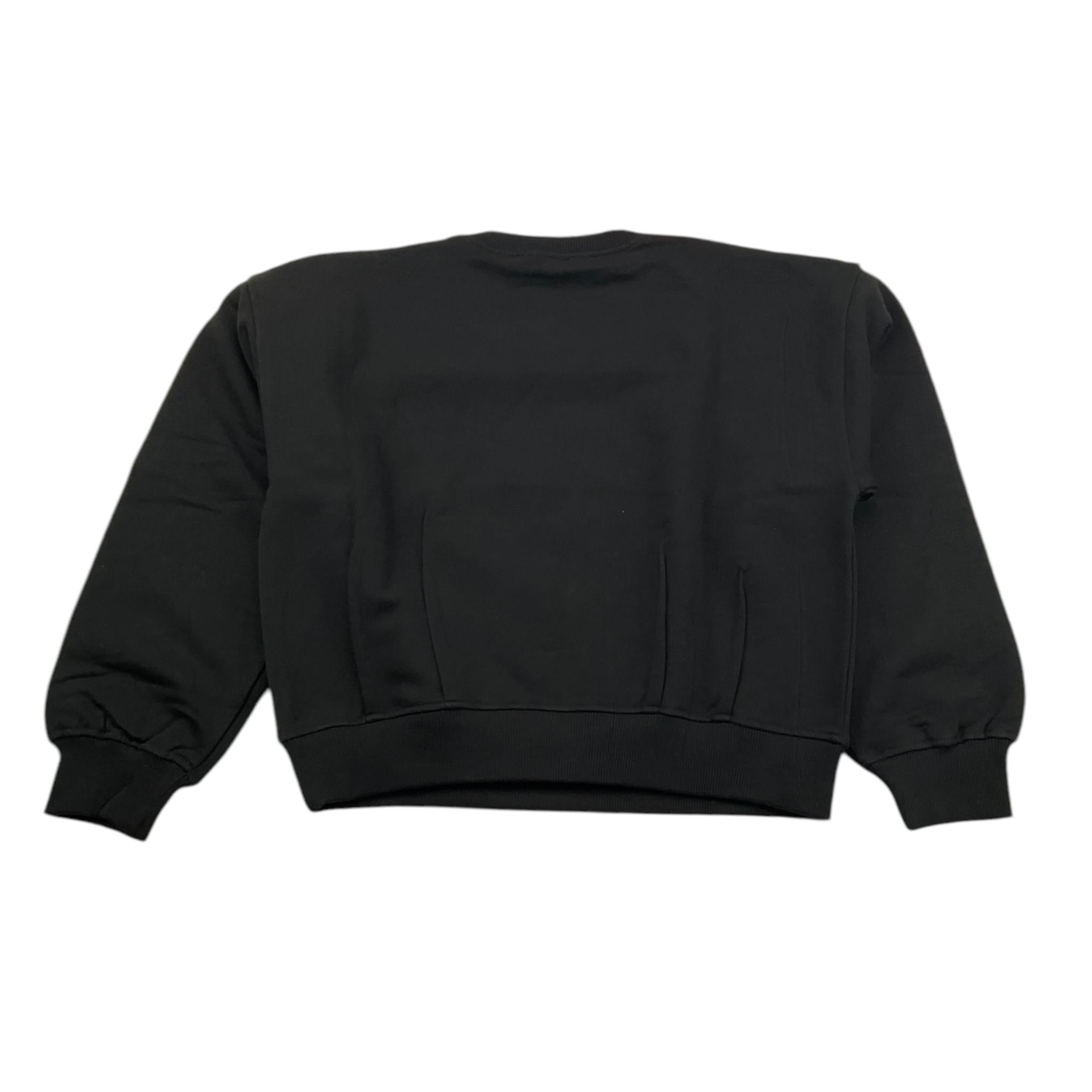 LIU JO felpa chiusa girocollo tinta unita con stampa  Nero per Bambina GF4067X NERO LIU JO 