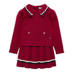 ABEL & LULA completo 2pz tinta unita maglia-gonna Bordeaux per Bambina 5548 BORDEAUX ABEL & LULA 