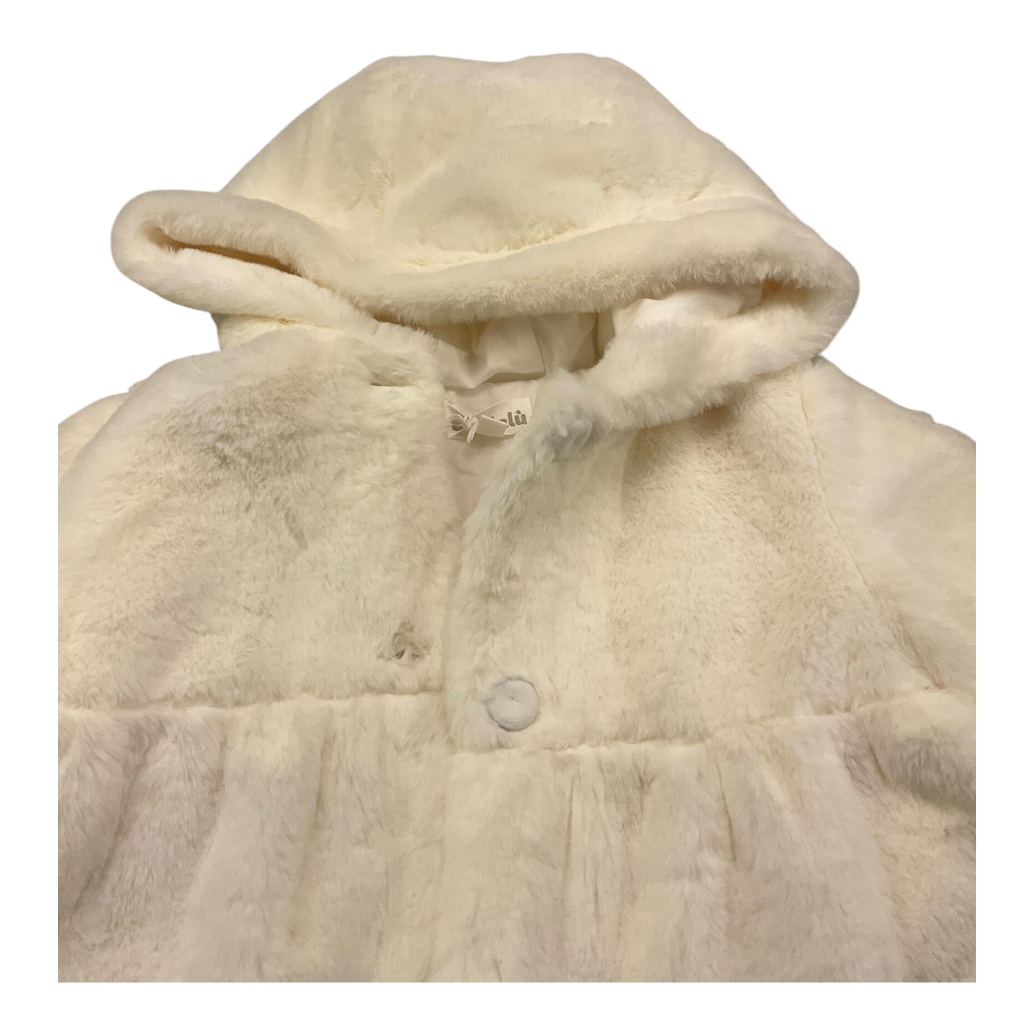 LALALU' cappotto pelliccia tinta unita cn cappuccio Panna per Neonata GIL6N PANNA LALALU' 
