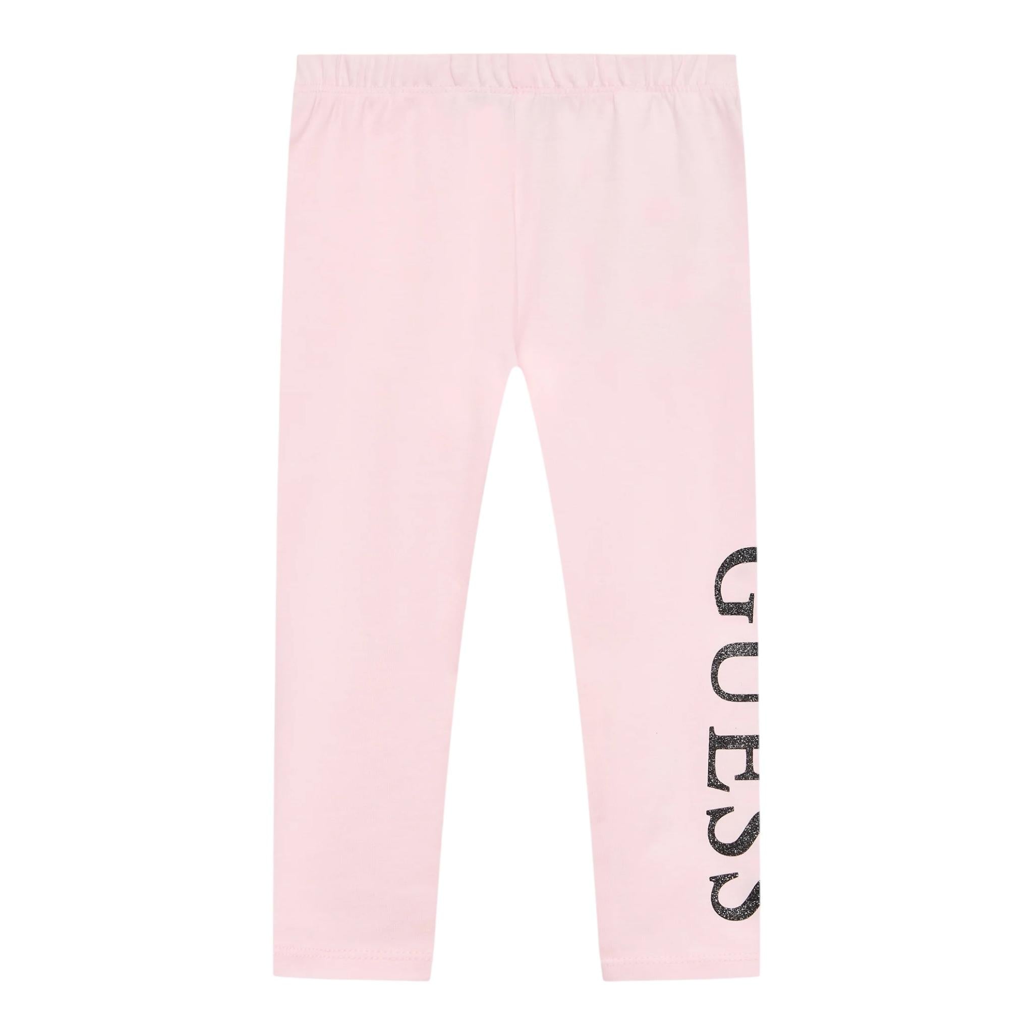 GUESS leggins tinta unita con logo Rosa per Neonata K3YB01K82K0 ROSA GUESS 