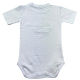 Manuel & Frank Body Mezza Manica Tinta Unita con Ricami per Neonato MF7397I BIANCO MANUEL & FRANK 