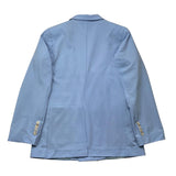 Never Too Puderblaue, zweireihige, einfarbige Jacke für Jungen