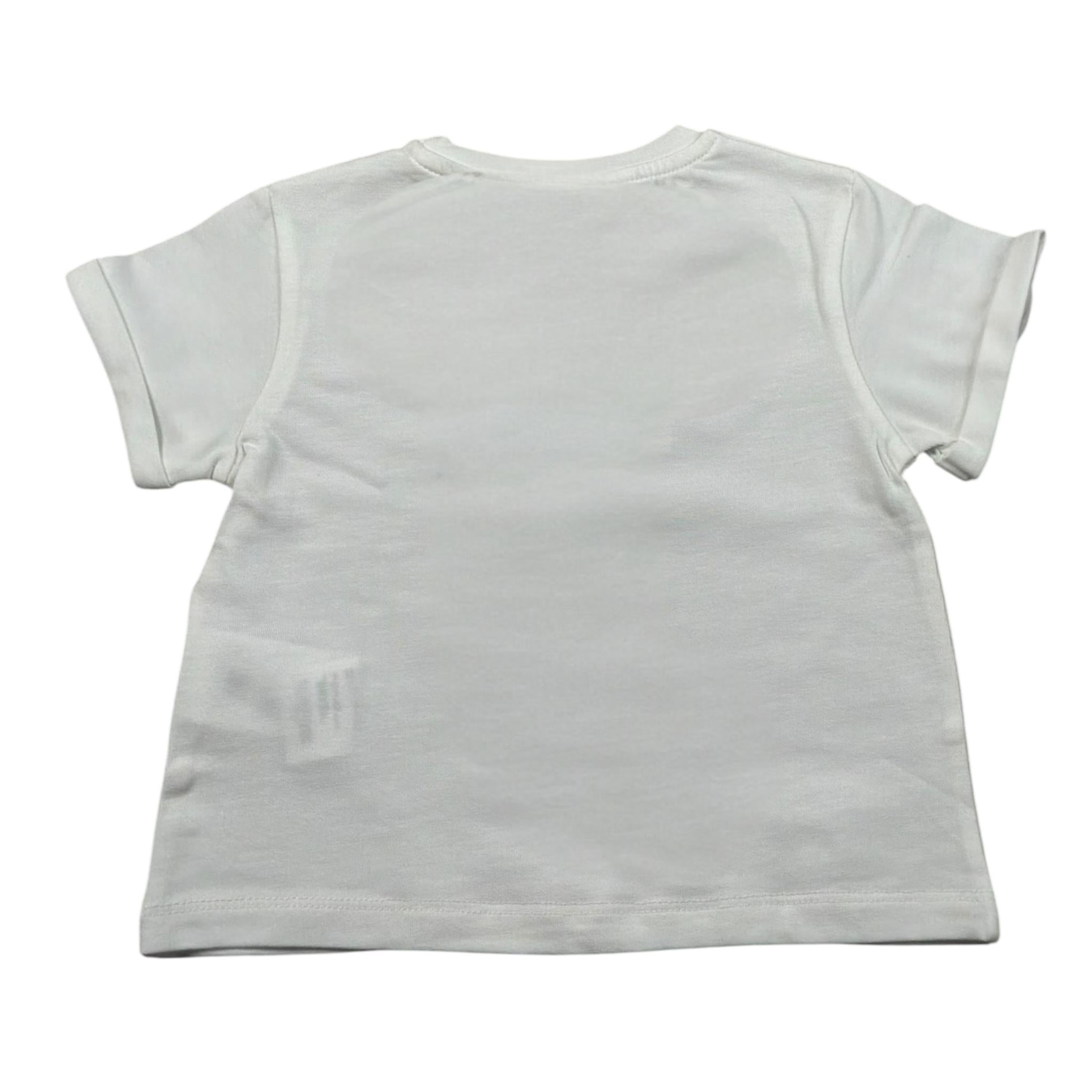 M+E' T-Shirt Girocollo tinta unita con Stampa Bianco per Neonata UE1405 BIANCO M+E' 