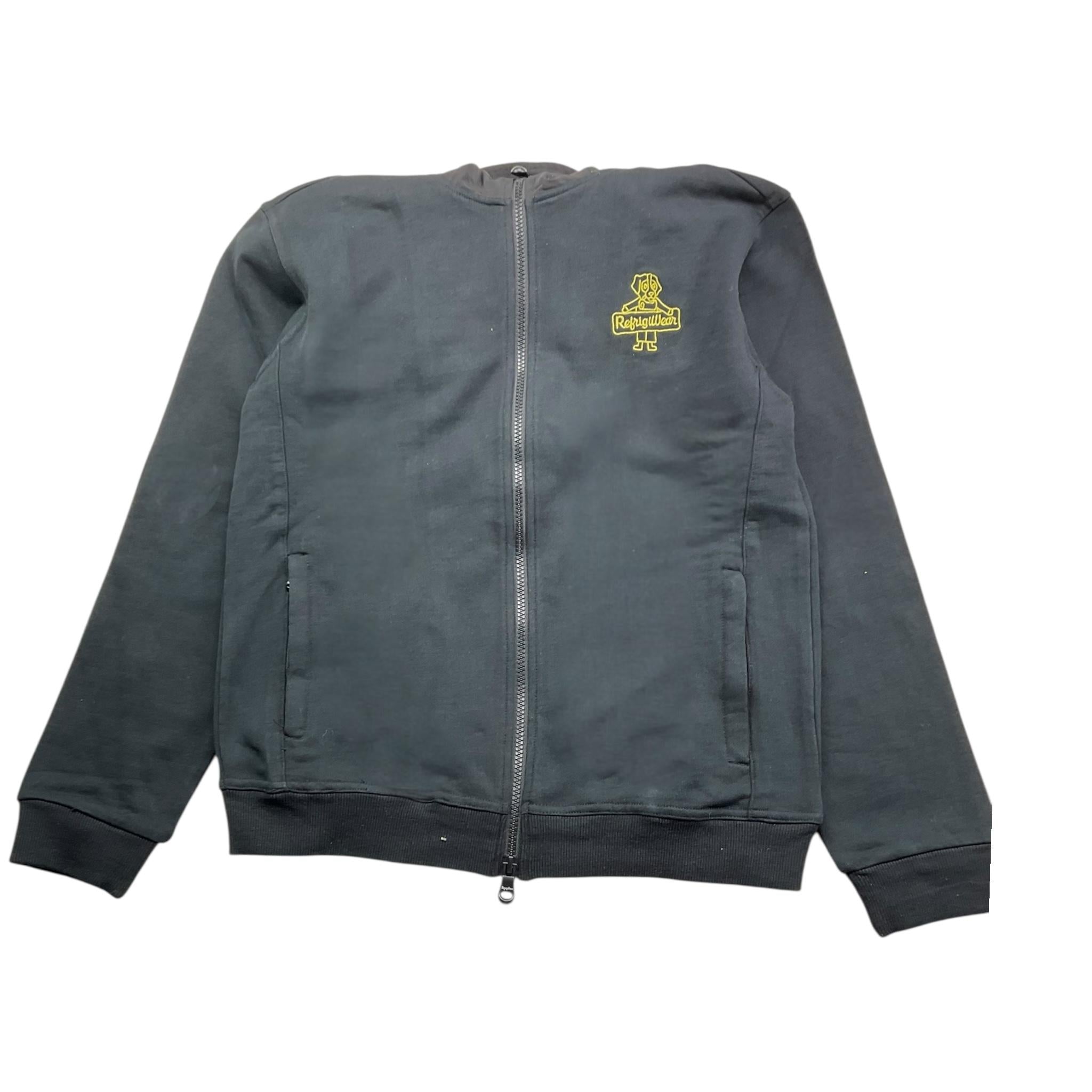 REFRIGIWEAR felpa tinta unita con zip e cappuccio Nero per Bambino RW700 NERO REFRIGIWEAR 