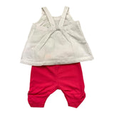 Kangaroo 2-teiliges Set Shirt-Leggings Weiß/Rosa für Baby Mädchen