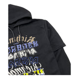JOHN RICHMOND felpa chiusa con cappuccio tinta unita con stampa Nero per Bambino RBA25205FE NERO JOHN RICHMOND 
