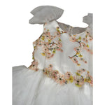 Miss Leod Abito Giromanica con Ricami E Tulle Panna per Bambina 4544 PANNA MISS LEOD 