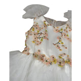 Miss Leod Abito Giromanica con Ricami E Tulle Panna per Bambina 4544 PANNA MISS LEOD 