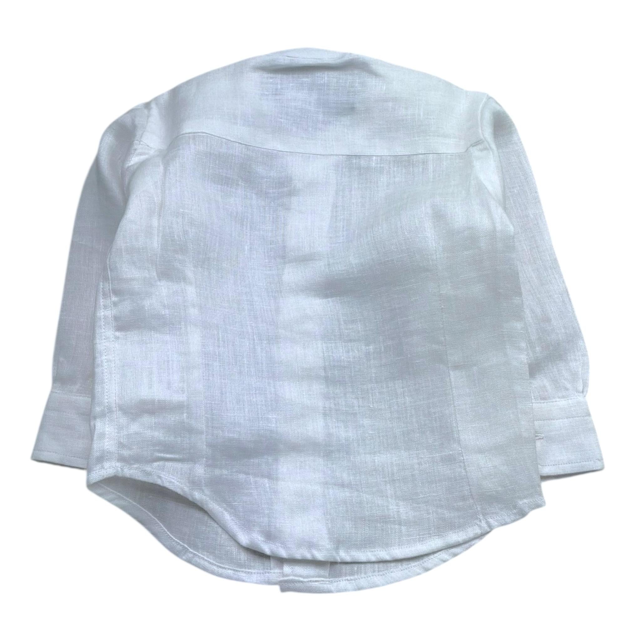 Manuel & Frank Camicia Tinta Unita con Colletto Coreano per Neonato JFJFJF BIANCO MANUEL & FRANK 