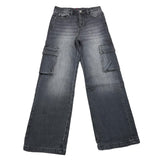 LIU JO jeans tinta unita modello palazzo Nero per Bambina GF4121X NERO LIU JO 