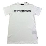 JOHN RICHMOND t-shirt girocollo tinta unita con stampa in contrasto Bianco per Bambino RBA25115TS BIANCO JOHN RICHMOND 