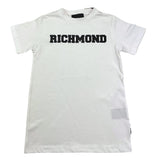 JOHN RICHMOND t-shirt girocollo tinta unita con stampa in contrasto Bianco per Bambino RBA25115TS BIANCO JOHN RICHMOND 