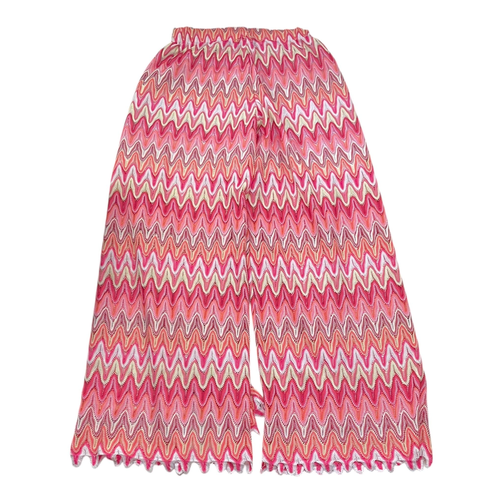 Lu Lu By Miss Grant Pantalone Tinta Unita con Fantasia per Bambina LL3465 FUXIA LU LU BY MISS GRANT 