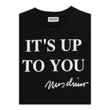 Moschino T-Shirt Tinta Unita con Stampa per Bambina HAM06R NERO MOSCHINO 