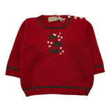 LA STUPENDERIA maglia girocollo tinta unita con ricami Rosso per Bambino WCPL61 ROSSO LA STUPENDERIA 