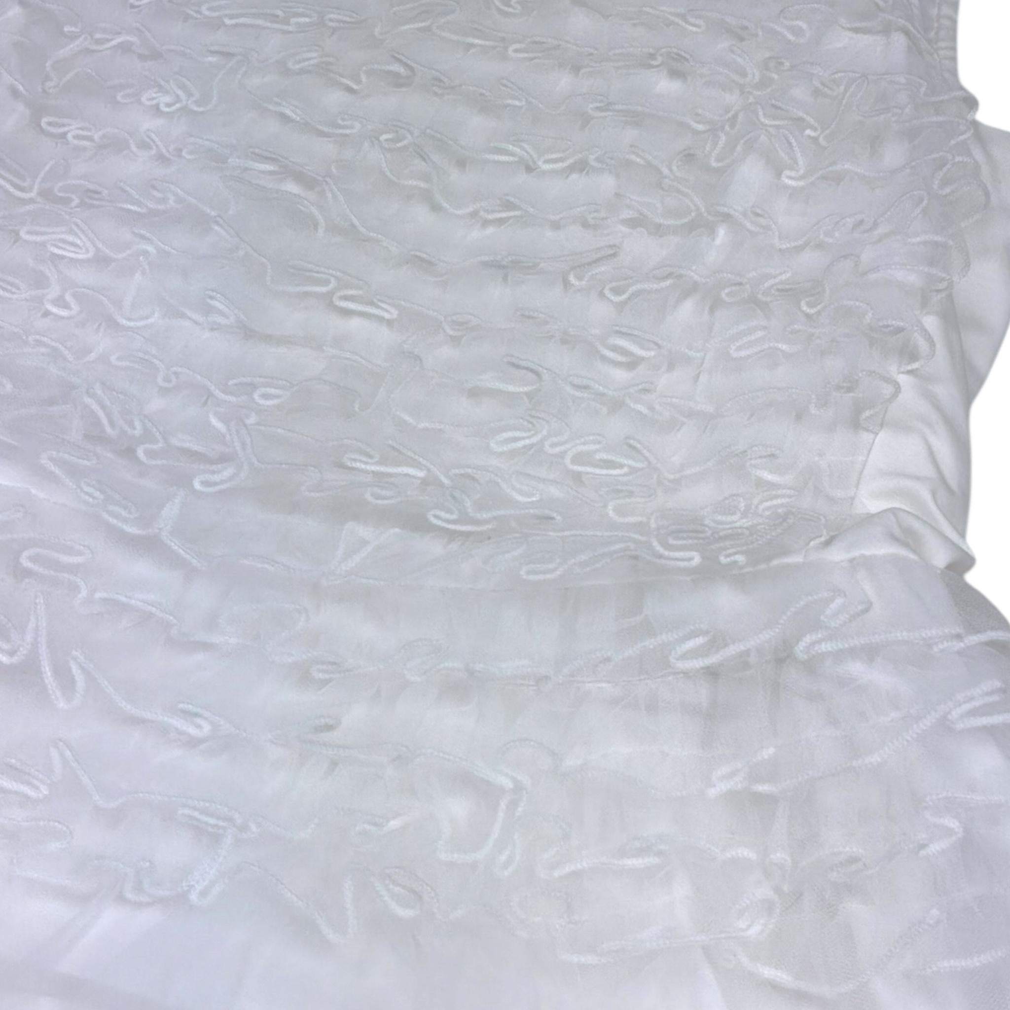 Monnalisa Abito Cerimonia Tinta Unita Giromanica per Bambina 797900 BIANCO MONNALISA 