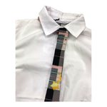 NAIDA camicia manica lunga tinta unita con cravatta Bianco per Bambina NACA140 BIANCO NAIDA 