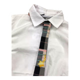 NAIDA camicia manica lunga tinta unita con cravatta Bianco per Bambina NACA140 BIANCO NAIDA 