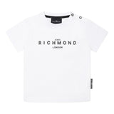 John Richmond T-Shirt Girocollo Tinta Unita con Stampa per Neonato RIP25014TSXXX BIANCO JOHN RICHMOND 