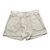 Janice Short Einfarbig Verstellbare Taille Weiß Für Mädchen