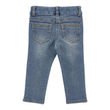 MONNALISA jeans tinta unita con applicazioni Azzurro per Neonata 39D409 AZZURRO MONNALISA 
