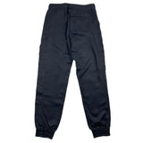 Karl Lagerfeld Einfarbige Hose mit elastischem Bund und schwarzem Logo-Print für Mädchen