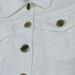 Lu Lu By Miss Grant Giubbino In Denim Tinta Unita per Bambina LL3377 BIANCO LU LU BY MISS GRANT 