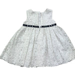 Le Bebe Abito Giromanica Tinta Unita con Ricami per Neonata LBG0695 BIANCO LE BEBE 
